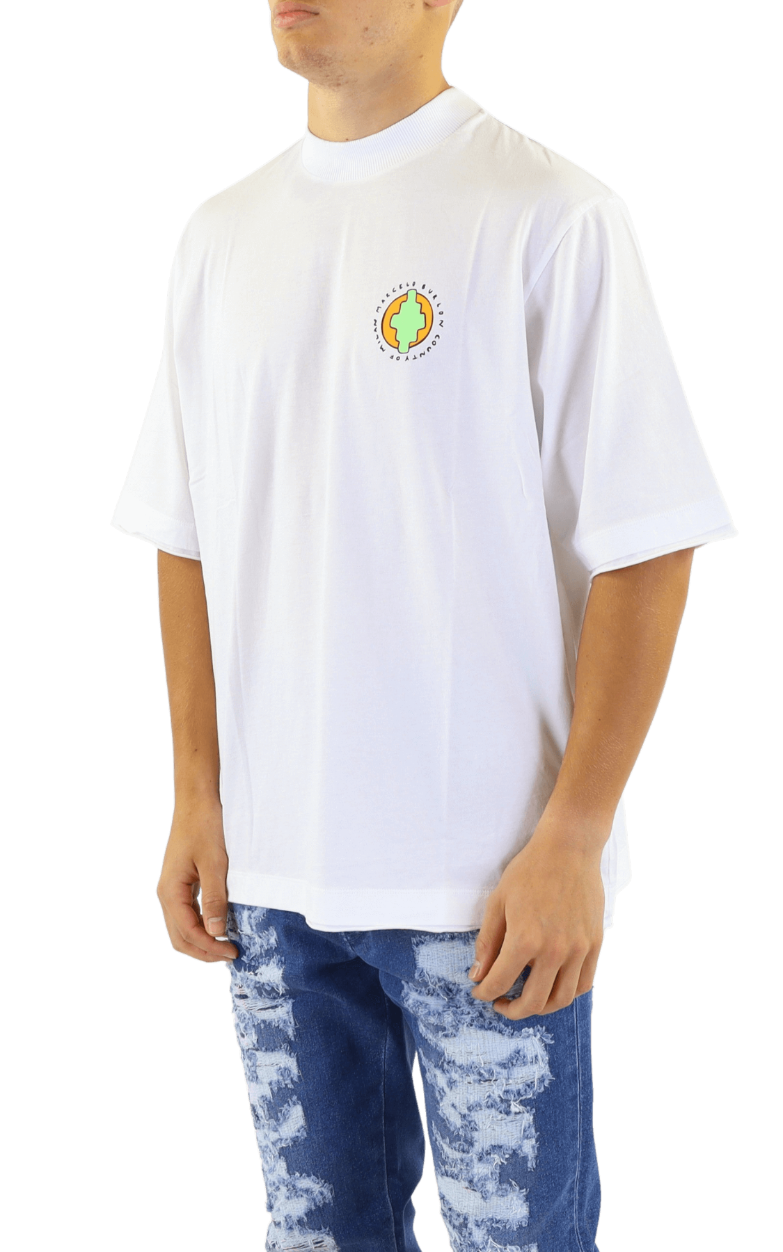 Men Sunset Bird DBL him over Tee