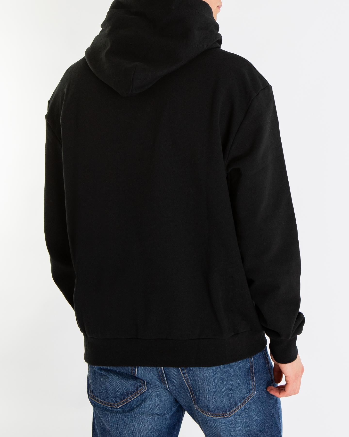 Heren Floral Watercolor Hoodie Zwart