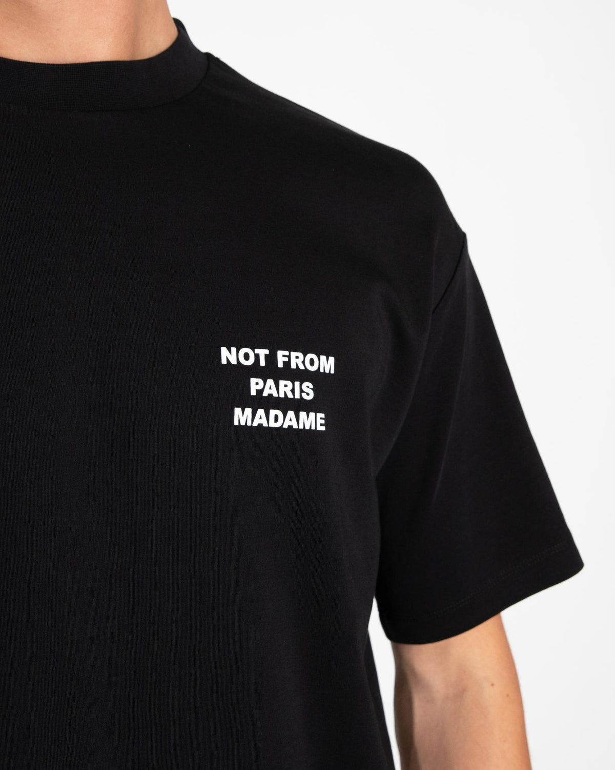 Heren Slogan T-Shirt Zwart