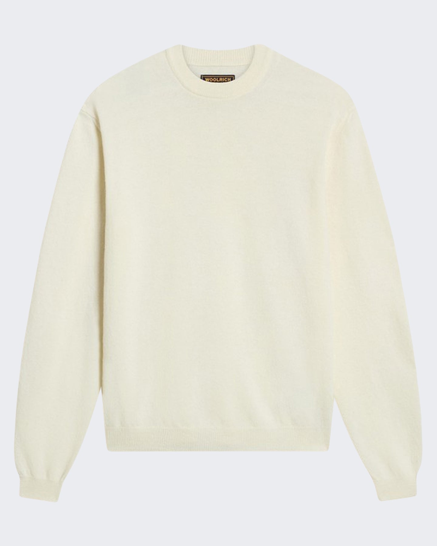 Woolrich Heren Lamswollen sweater met ronde hals Wit - Eleganza.nl