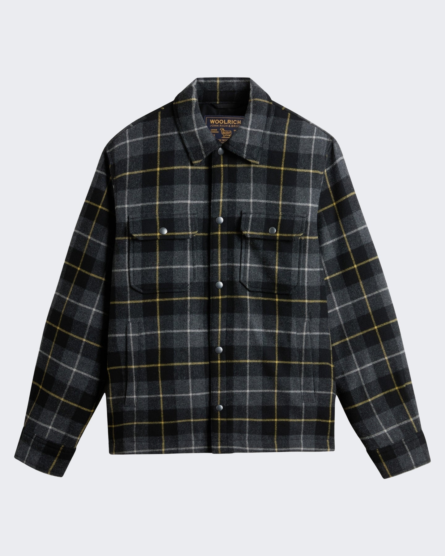 Woolrich Heren Wool Alaskan shirt jacket met ruitmotief Zwart - Eleganza.nl