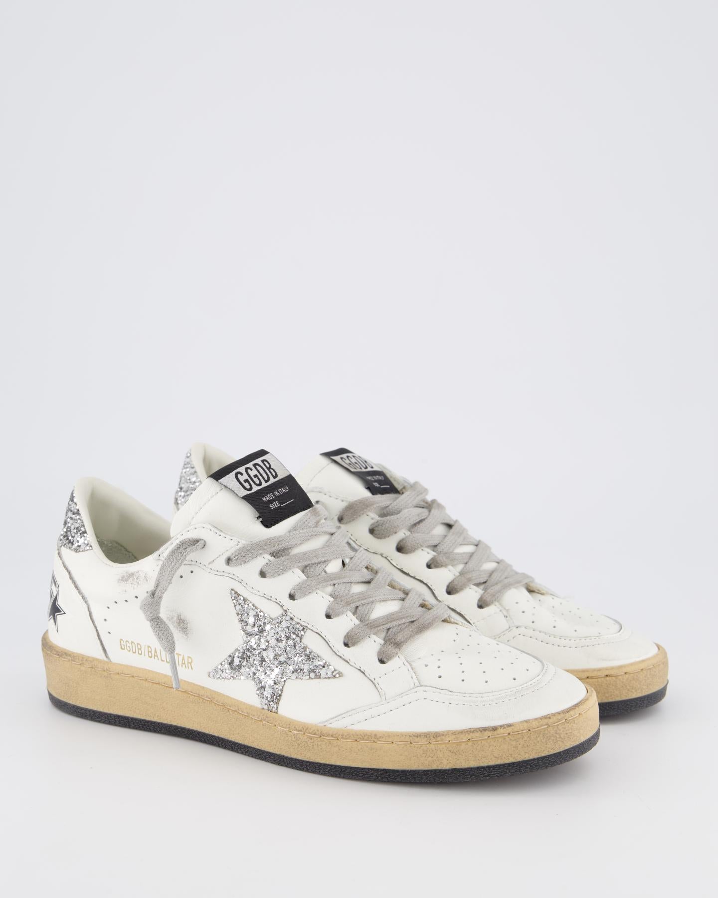 Dames Ballstar Sneaker Wit/Glitter