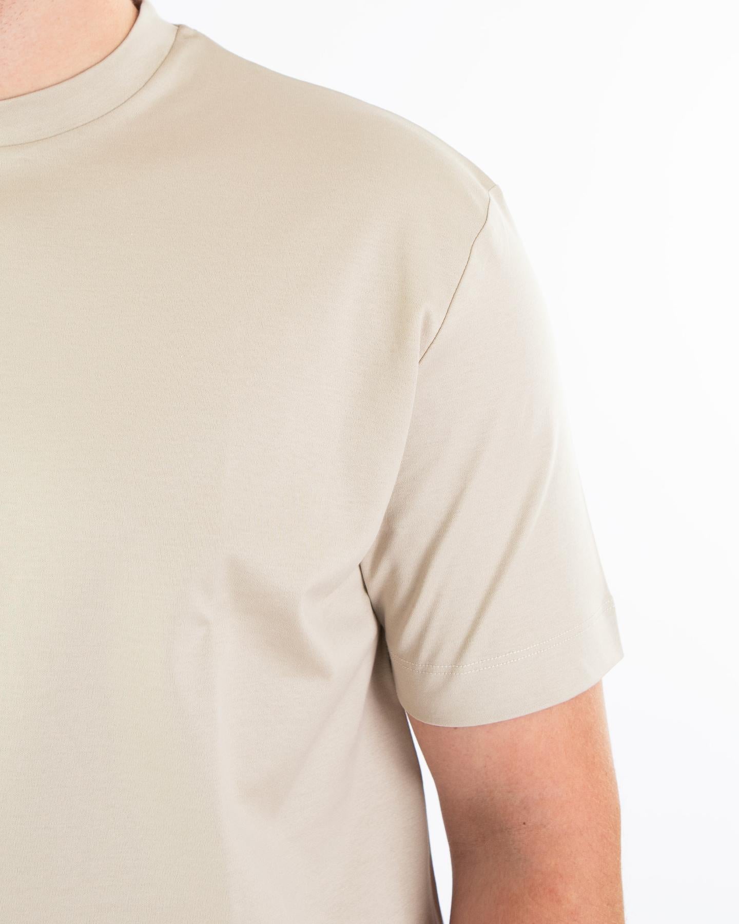 Heren Interlock Supima T-Shirt Beige