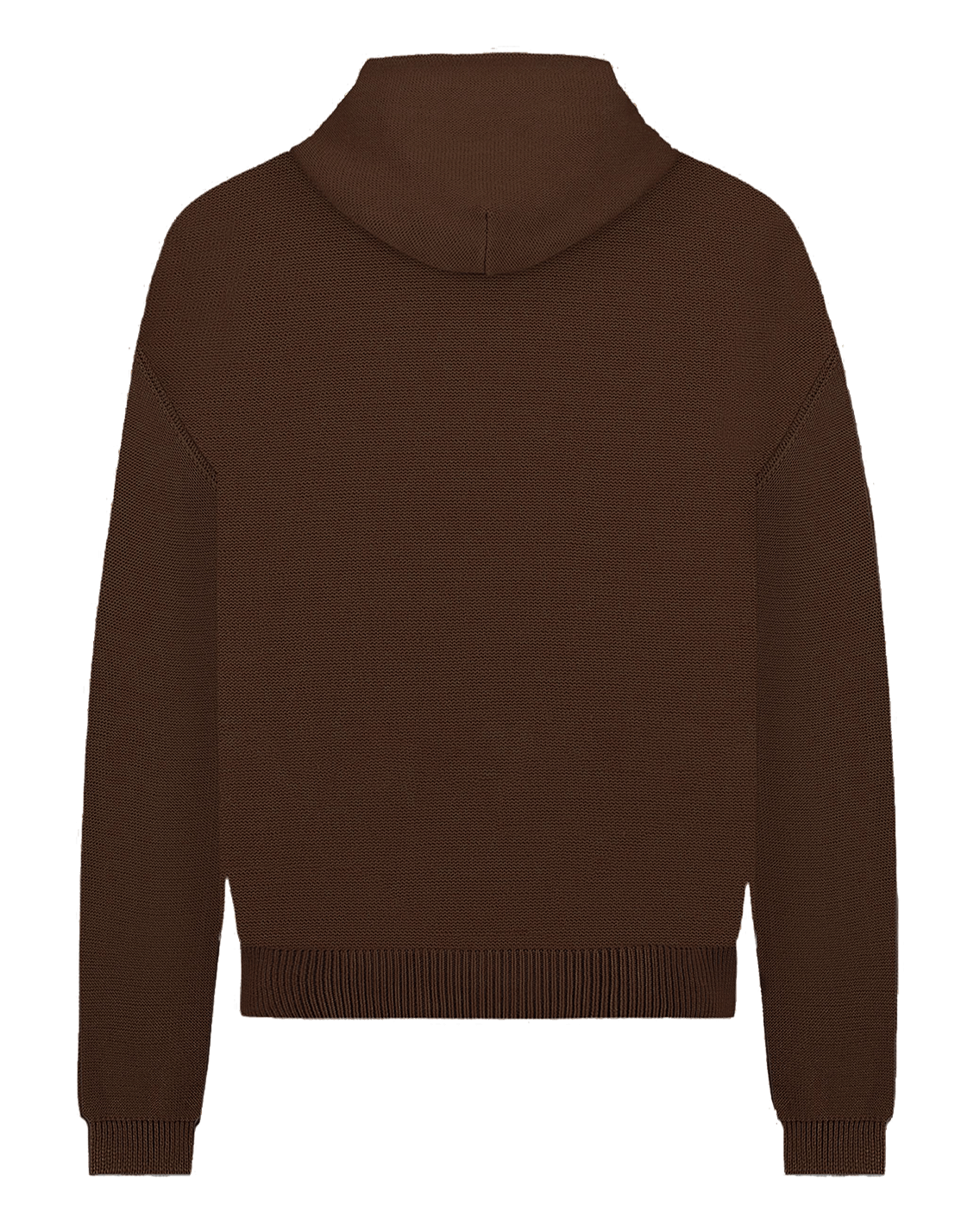 Men Signature knit hoodie brown