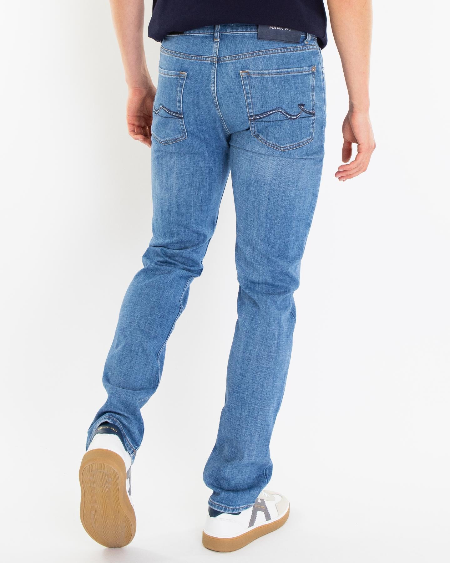 Heren Slimmy Jazz Age Jeans Blauw