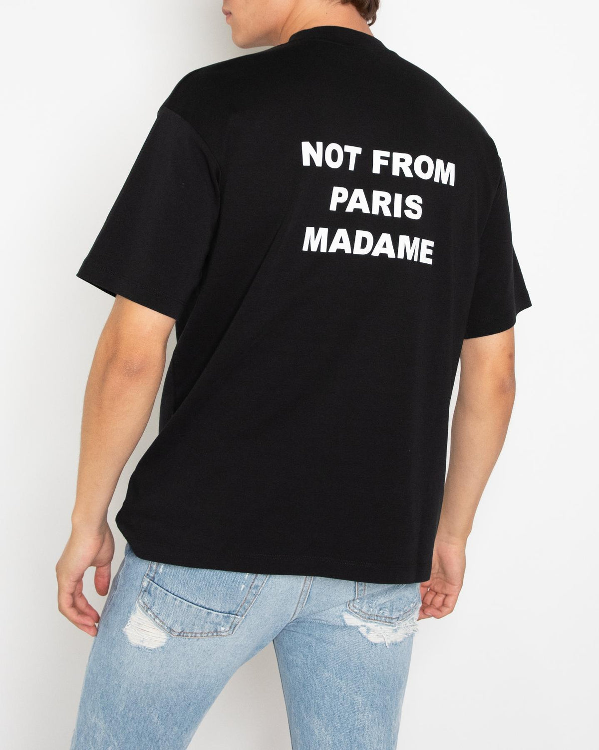 Heren Slogan T-Shirt Zwart