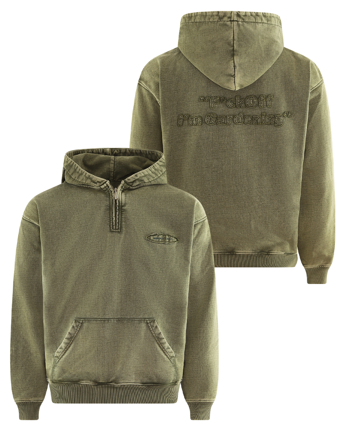 Heren Cut & Sew Quarter Zip Hoodie