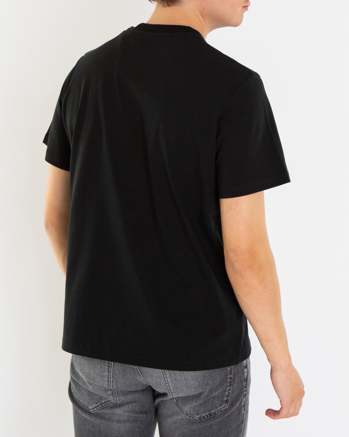 Heren Logoprinted T-Shirt Zwart