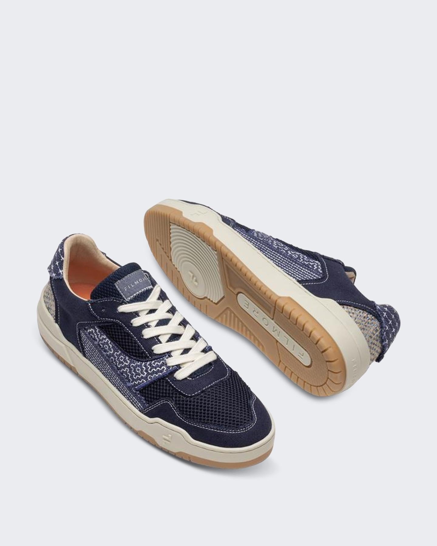 Heren Etna Sashiko Sneaker Blauw