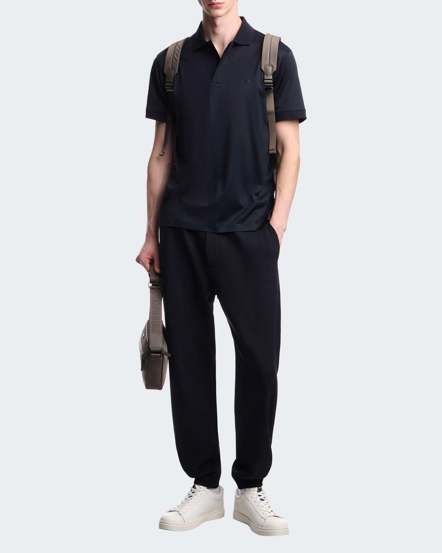 Emporio Armani Heren Jersey Polo Blauw