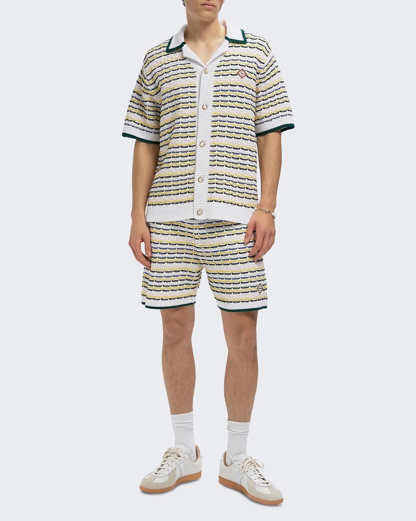 Casablanca Heren Tuck Stitch Shirt