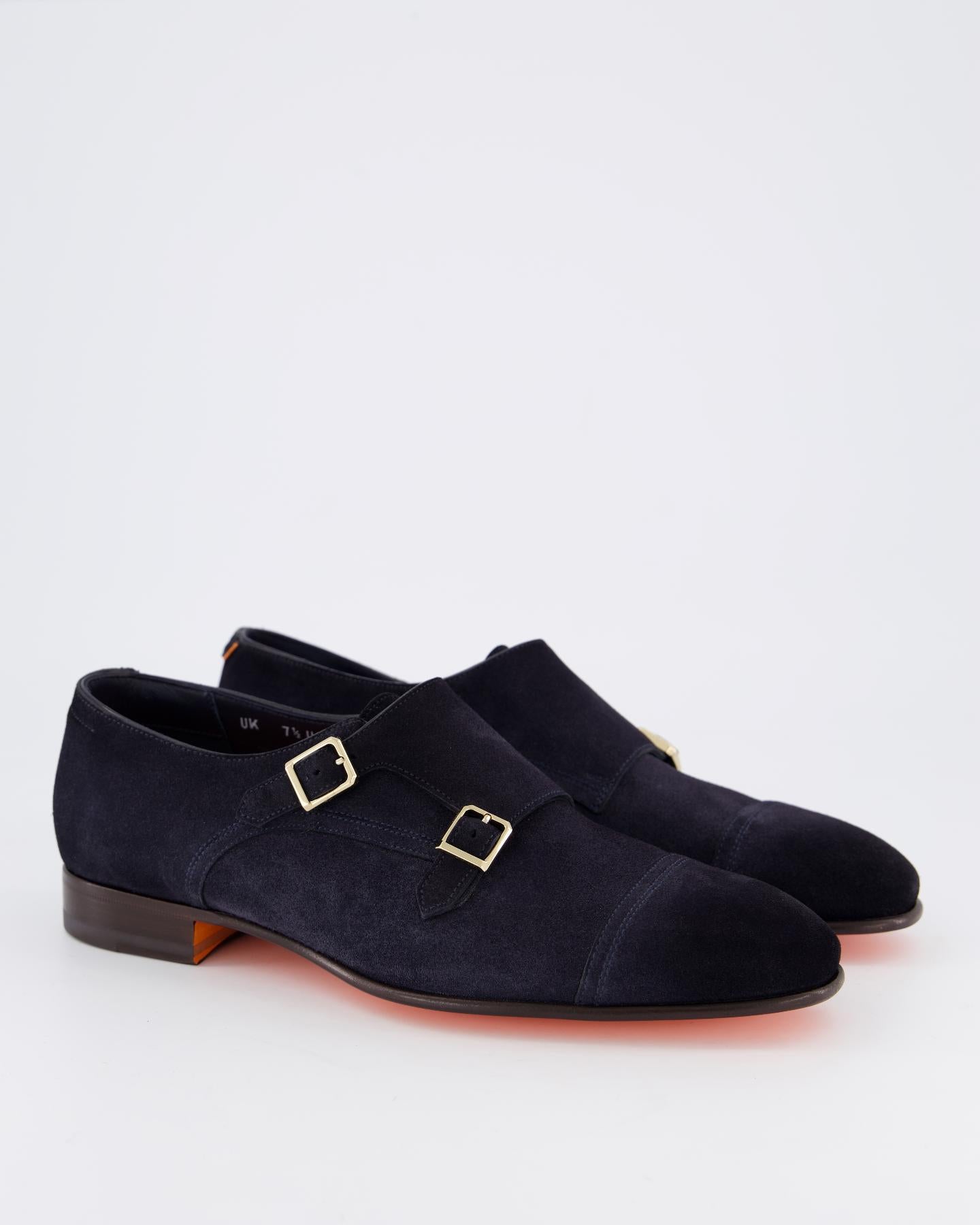 Heren Double Buckle Loafer Blauw