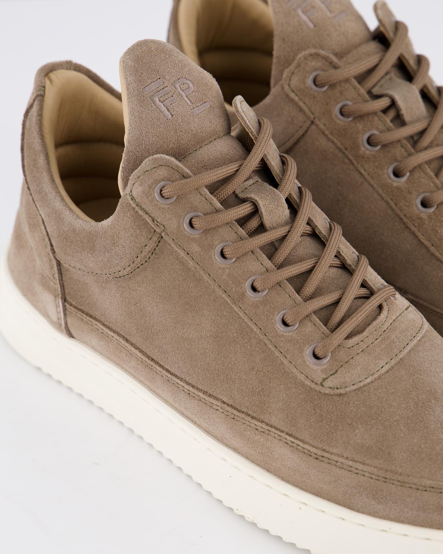 Heren Low Top Suede Sneaker Bruin