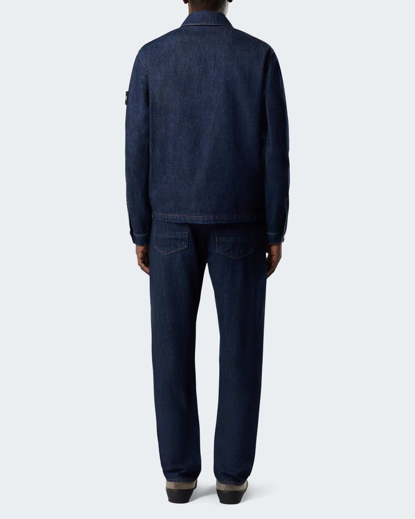 Stone Island Heren Logopatch Coach Jacketr Blauw