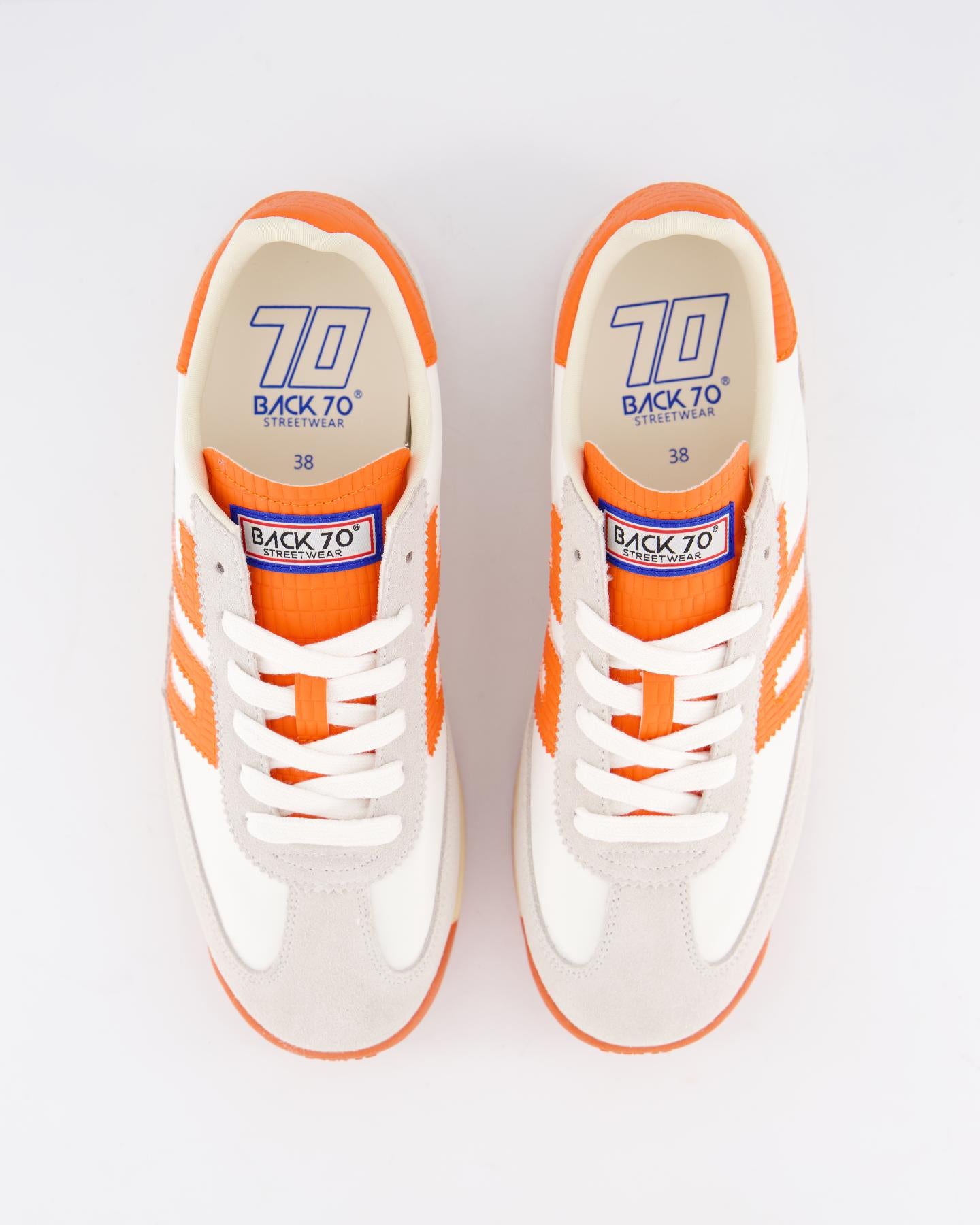 Dames Barkley Jogger 25 Wit/Oranje