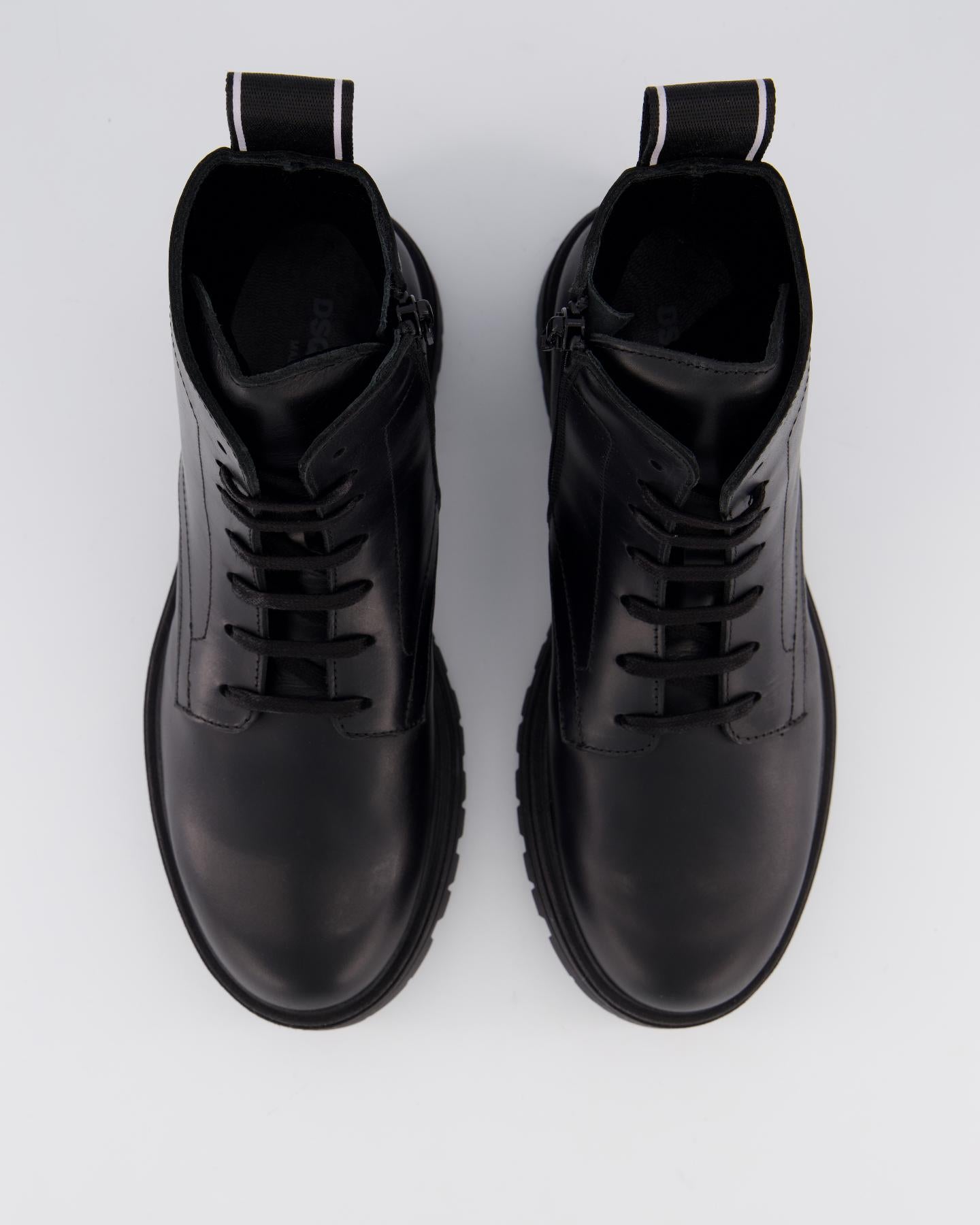 Kids Ankle Boot Lace Up Logo