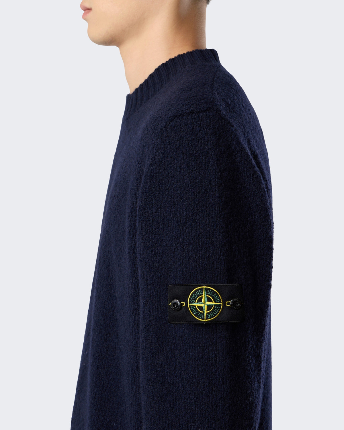 Stone Island Men's Logo patch Sweater Blue