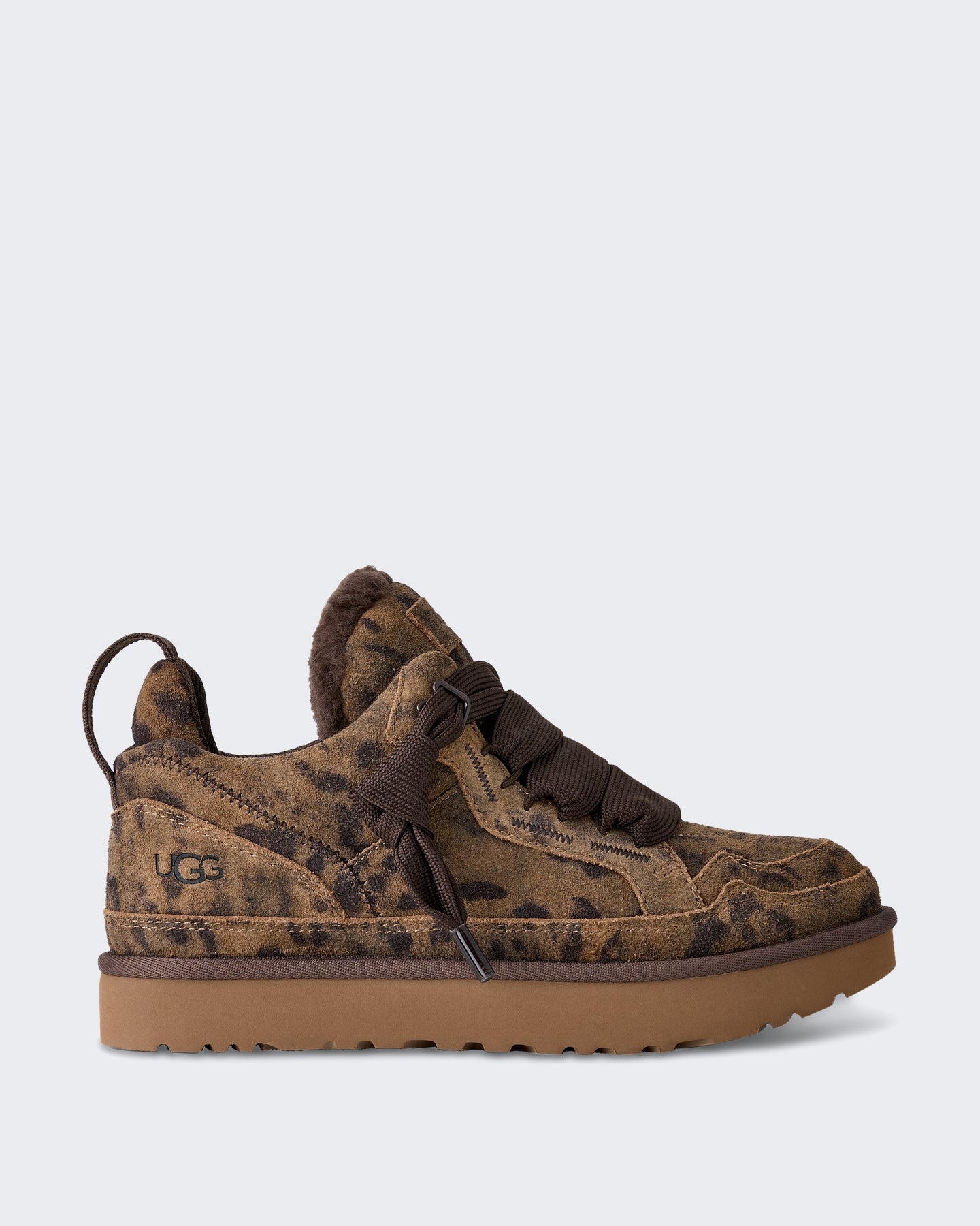 Women's sneaker met gespikkeld patroon en zachte voering Beige