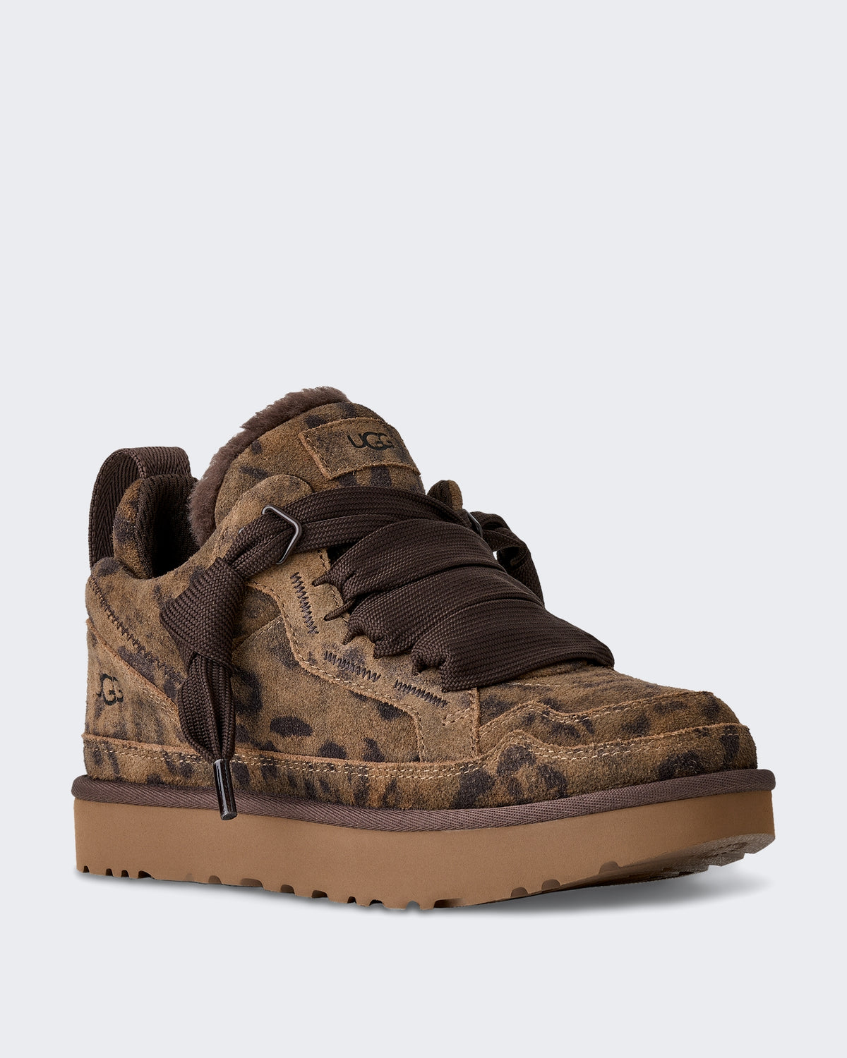 Women's sneaker met gespikkeld patroon en zachte voering Beige