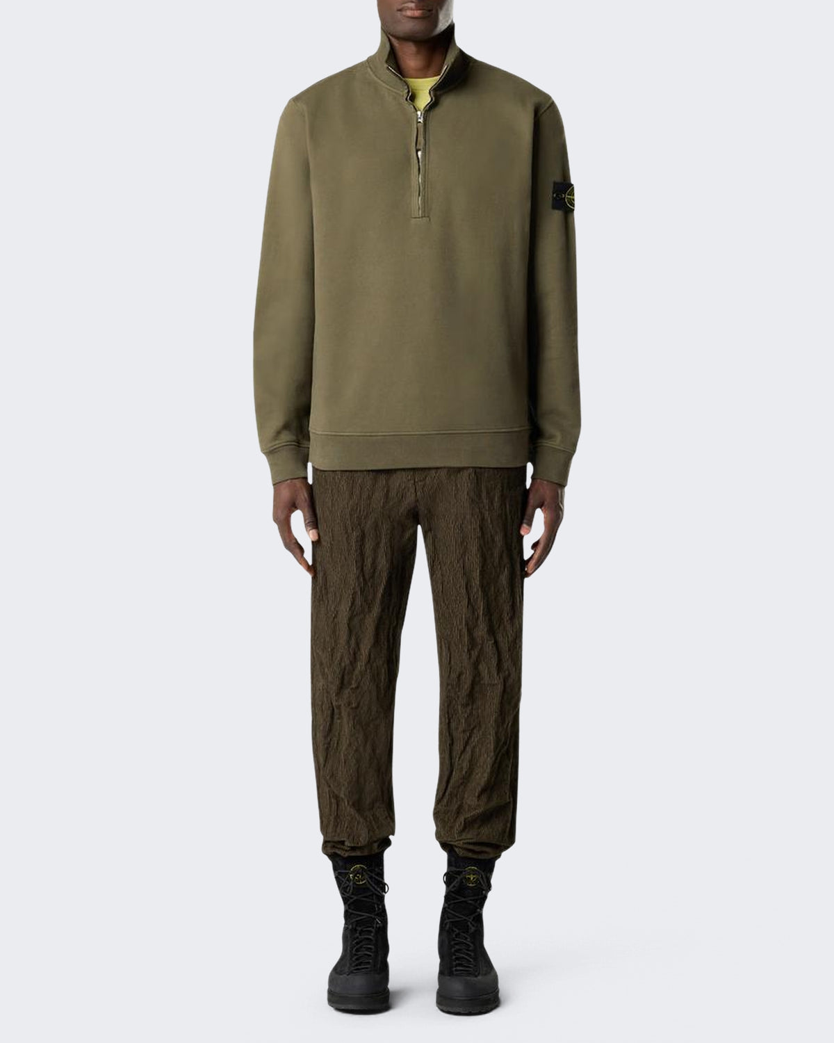 Men's Half Zip Sweater Green