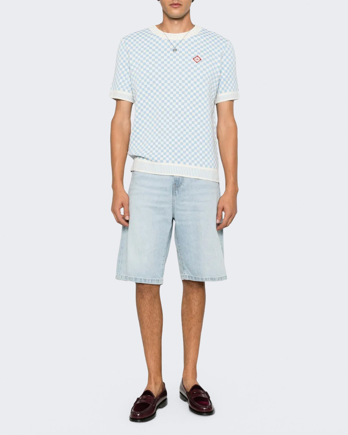 Men's Check Tee Blue