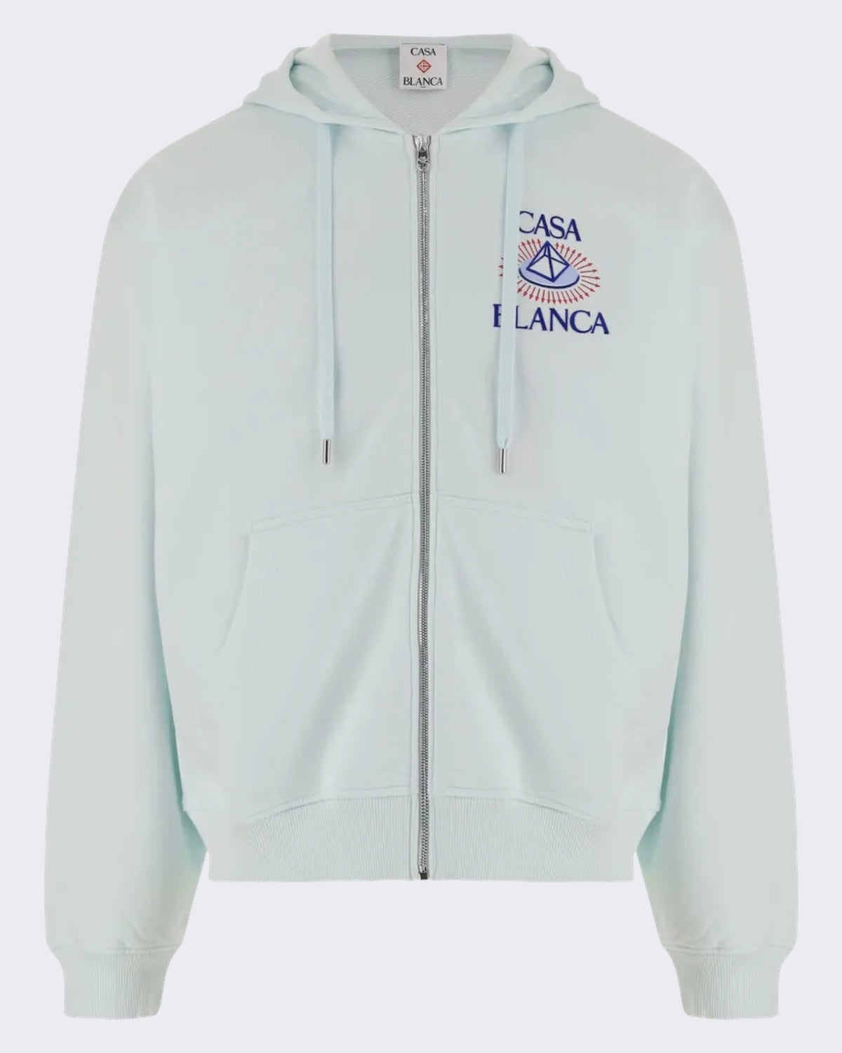 Men's Celestial Pyramid Flock Printed Classic Zip Up Hoodie Celestial Pyramid Blue
