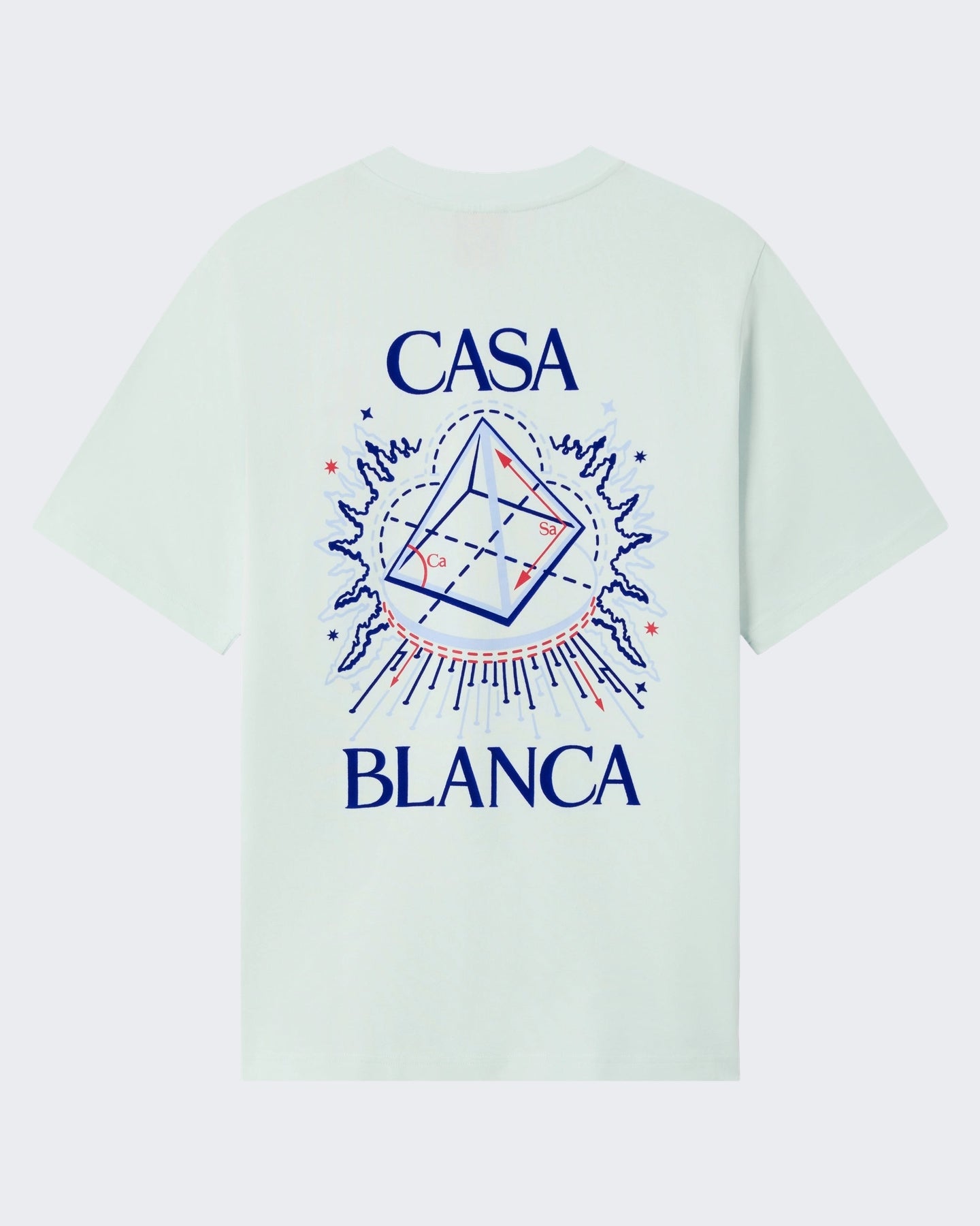 Heren Celestial Pyramid Flock Printed Classic T-Shirt Celestial Pyramid Blauw