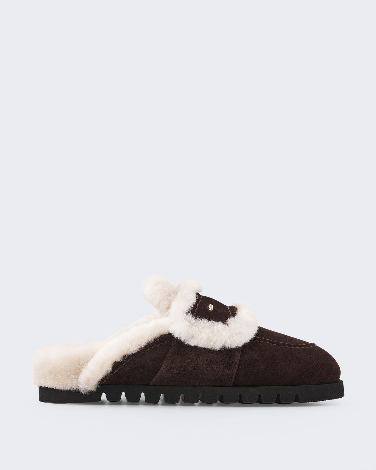 Women's Teddy Furry sneaker met bont Brown