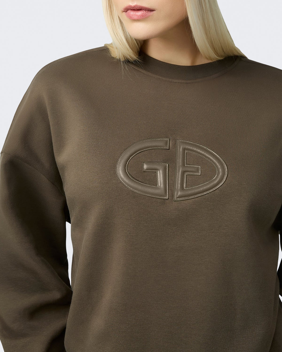 Women's Sweater met ronde hals army Green