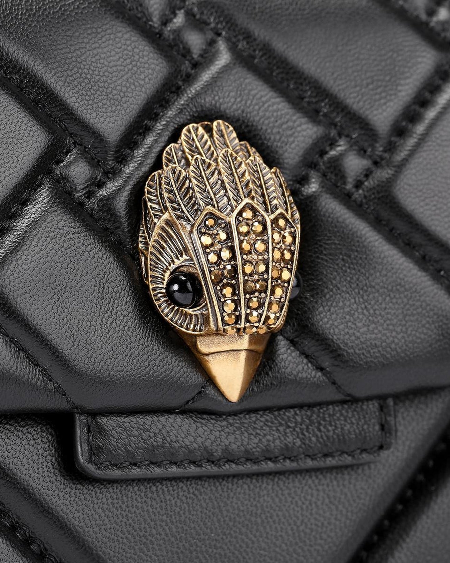 Dames Kensington X tas van leer Zwart