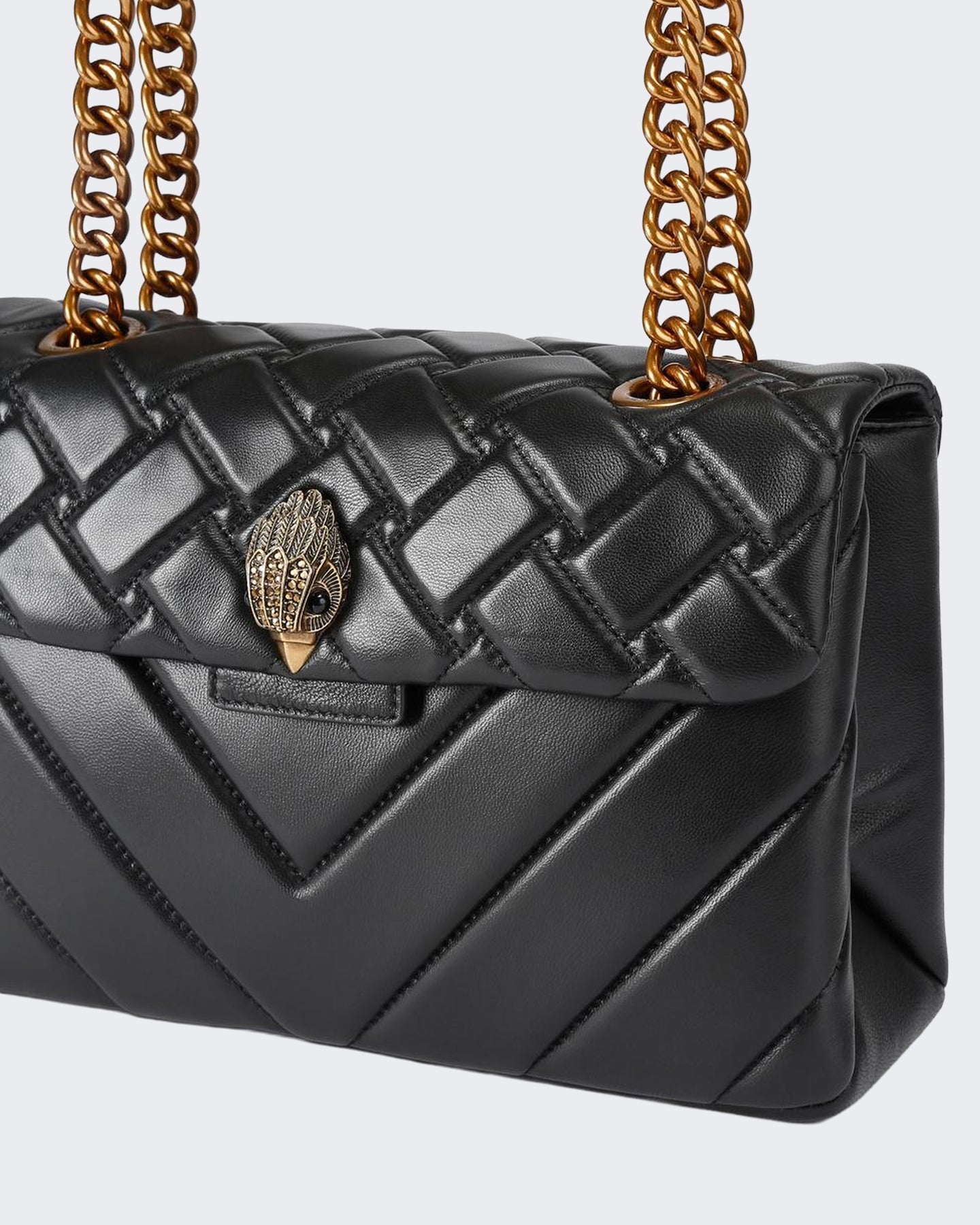 Dames Kensington X tas van leer Zwart
