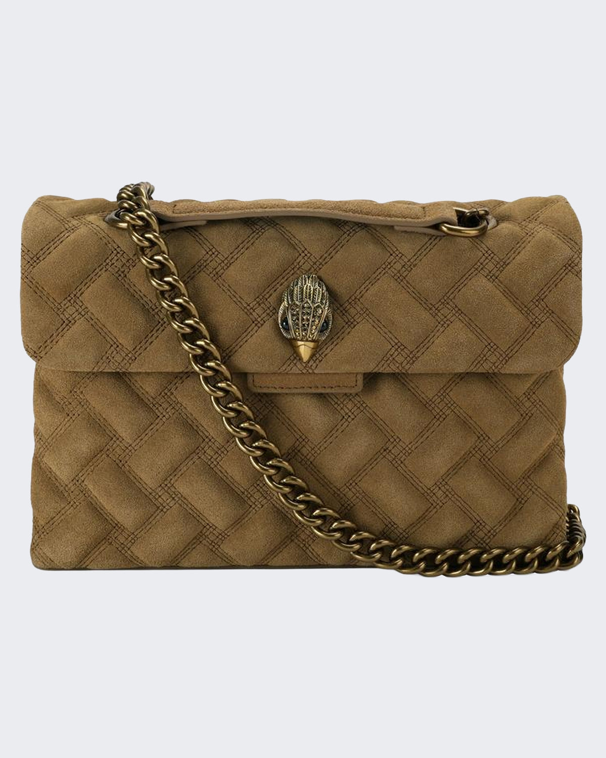 Women's 690-Leather Kensington Bag-Beige-Suede/Leather 33