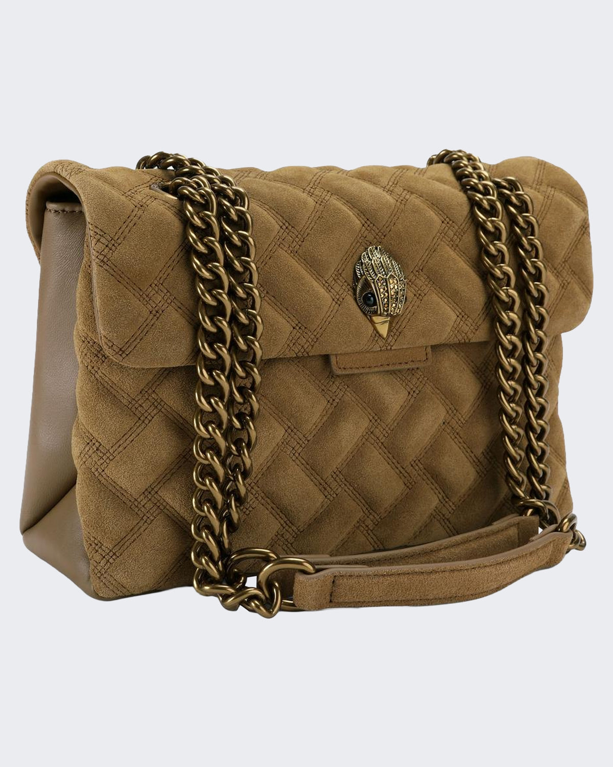 Women's 690-Leather Kensington Bag-Beige-Suede/Leather 33