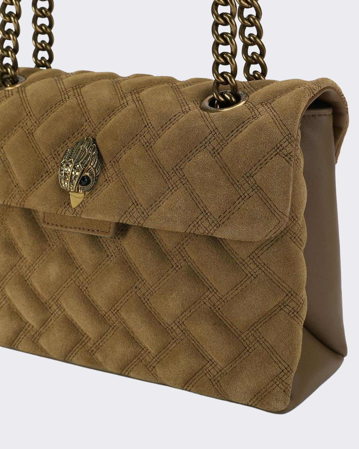 Women's 690-Leather Kensington Bag-Beige-Suede/Leather 33