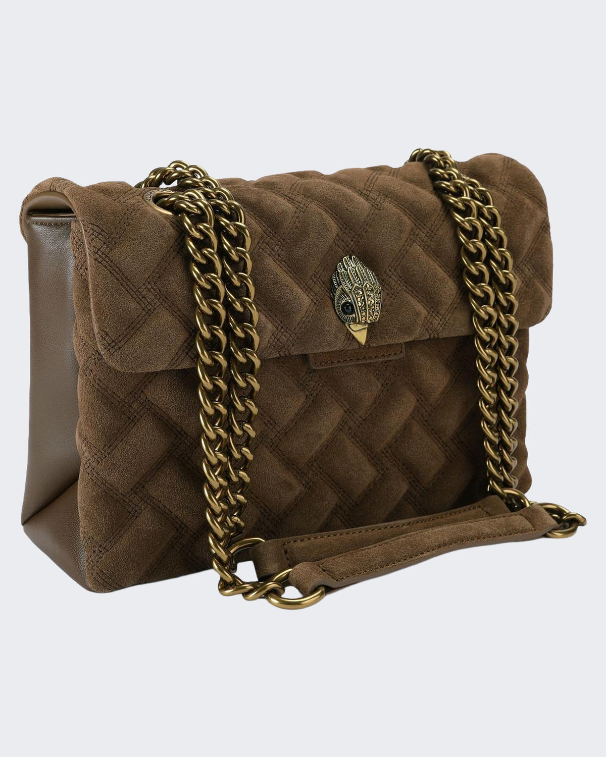 Women's 690-Leather Kensington Bag-Brown-Suede/Leather Brown