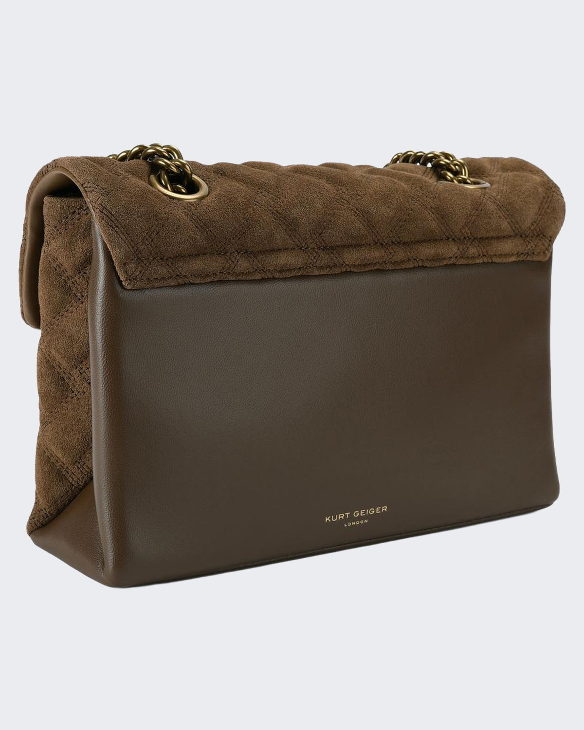 Women's 690-Leather Kensington Bag-Brown-Suede/Leather Brown
