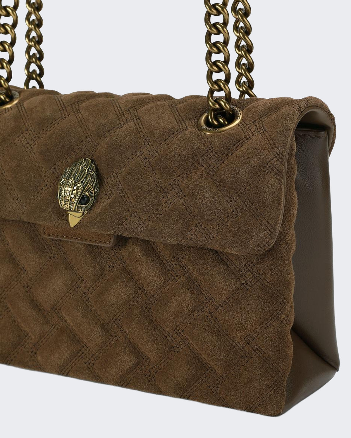 Women's 690-Leather Kensington Bag-Brown-Suede/Leather Brown