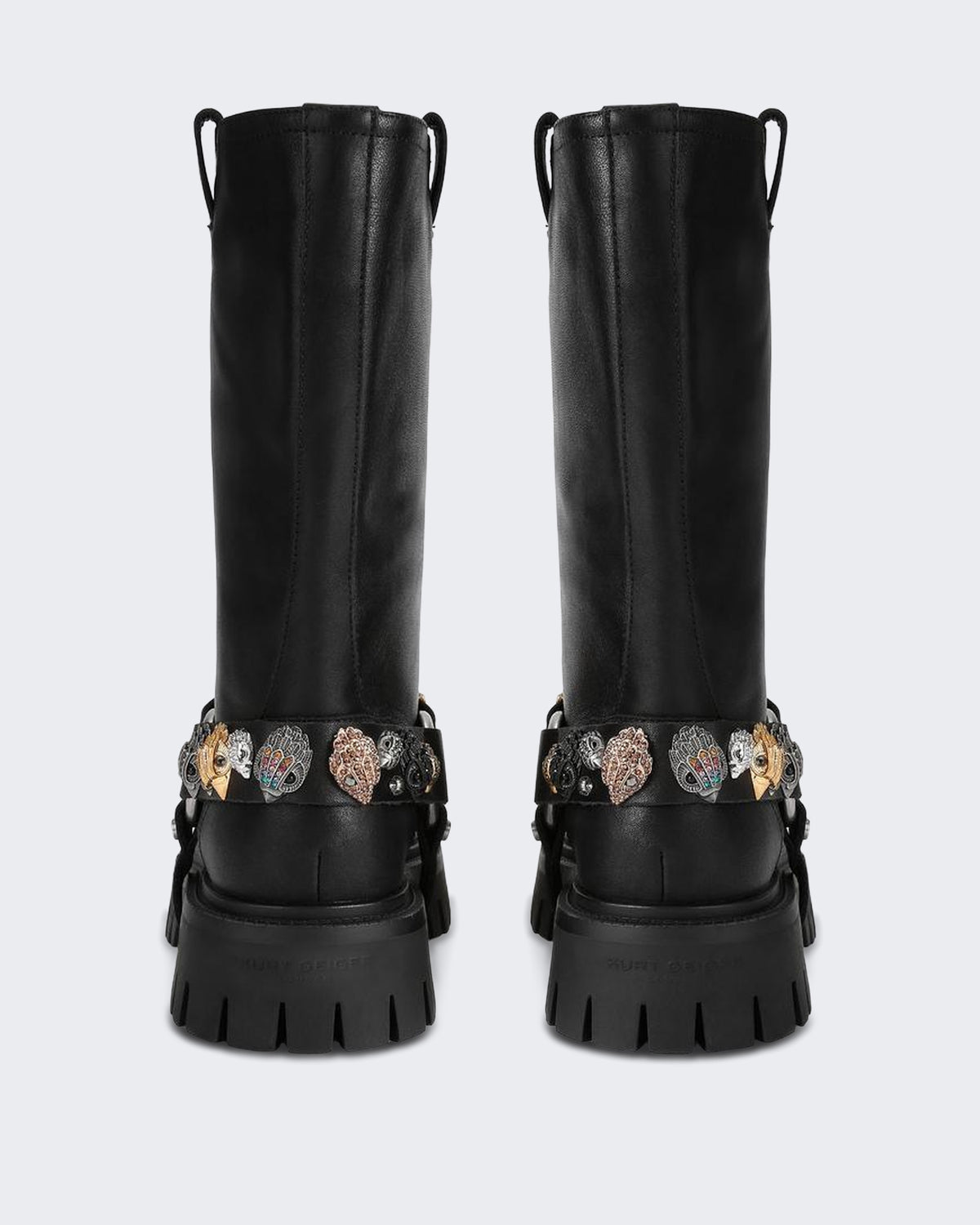Women's 225-Eagles Harness Biker-Black-Leather Black