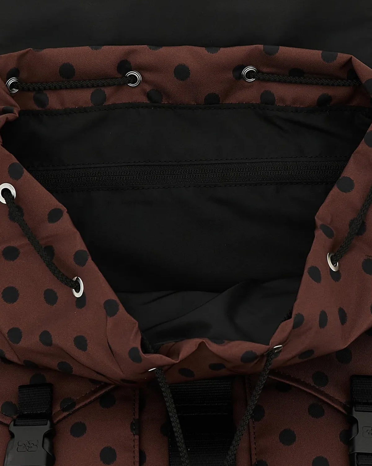 Women's Re-Tech nylon rugzak met print Brown