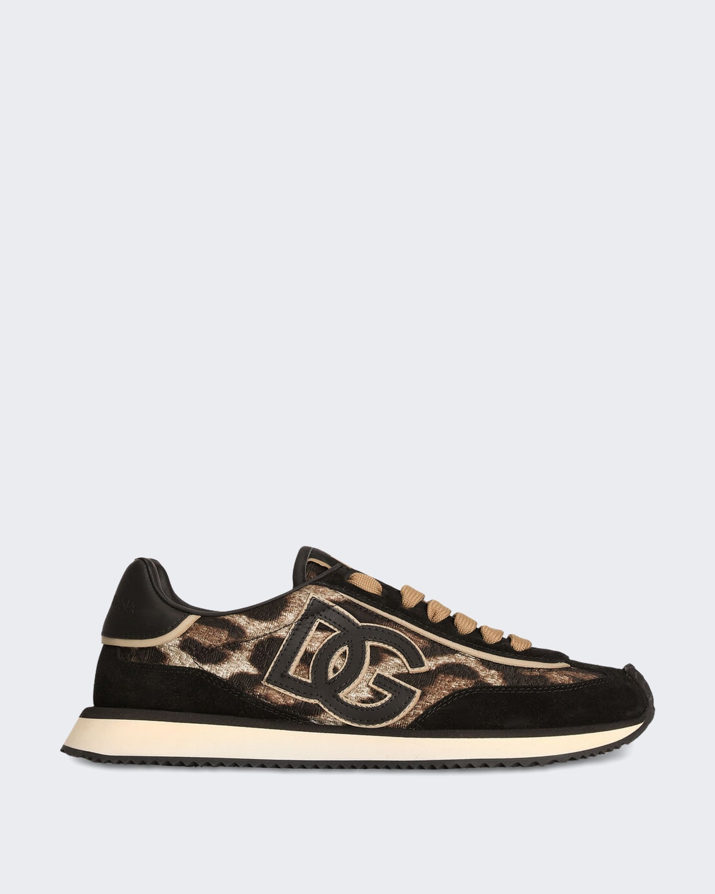 Dames Low-top sneakers leopardprint Bruin