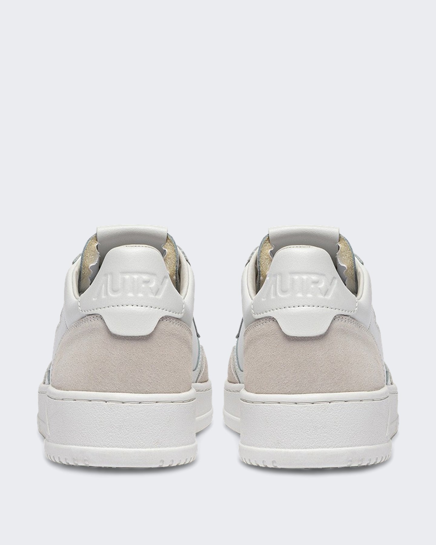 Dames Medalist Low sneakers leer suède Total White
