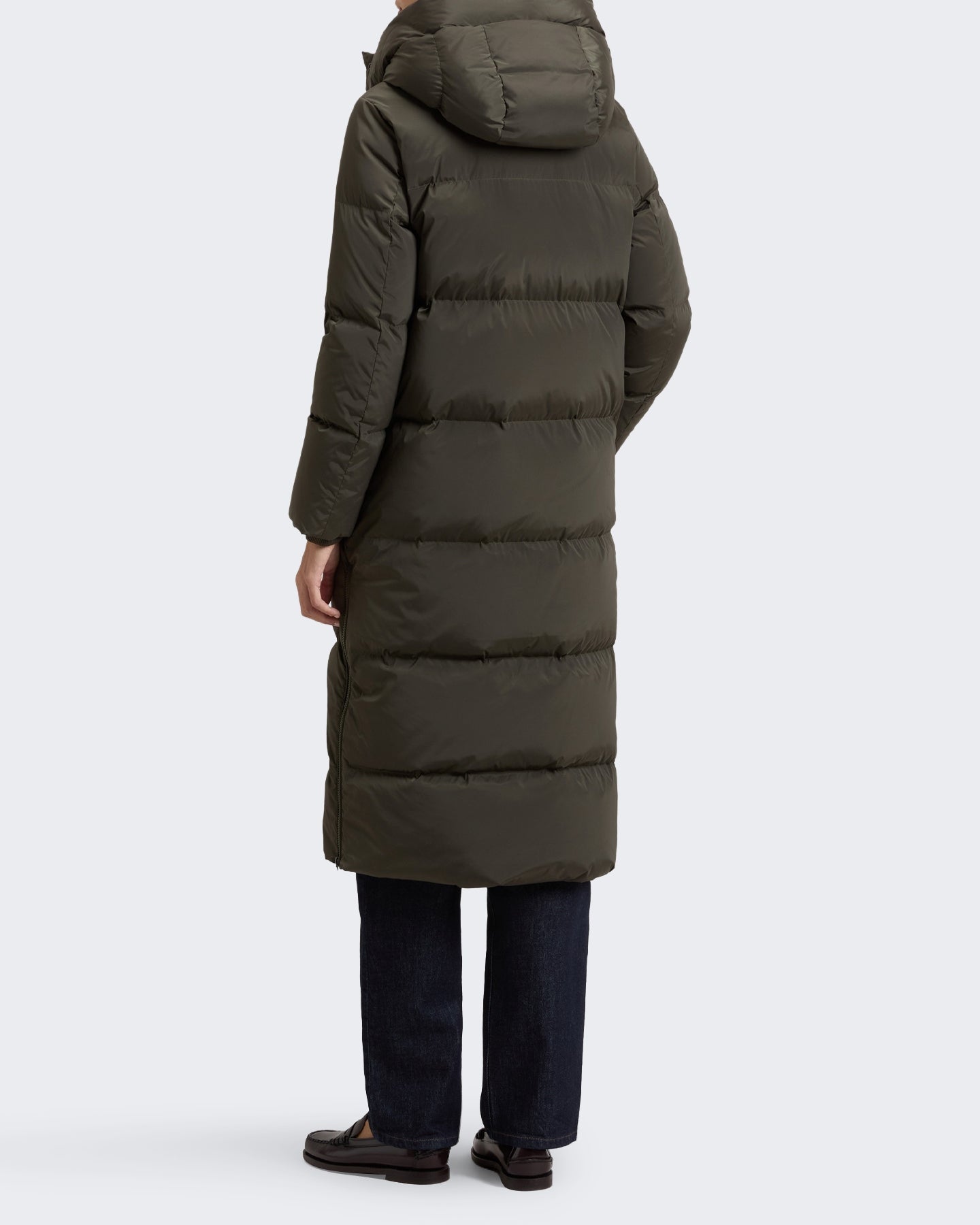 Dames Kelly lange parka donkergroen Groen