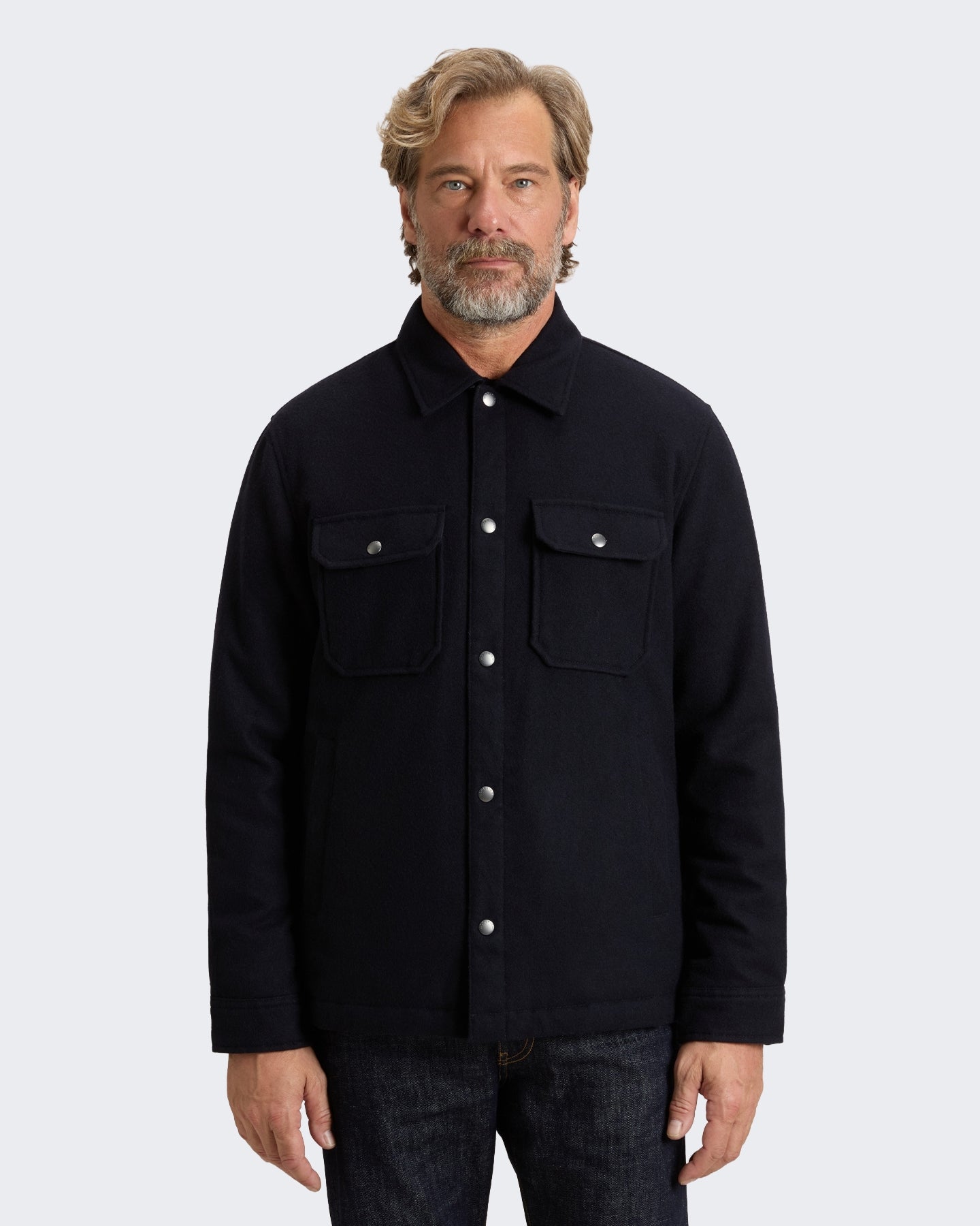 Men's Wool Alaskan shirt jacket Blue