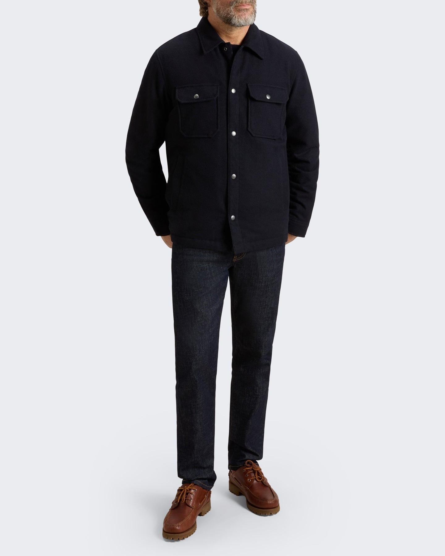 Men's Wool Alaskan shirt jacket Blue