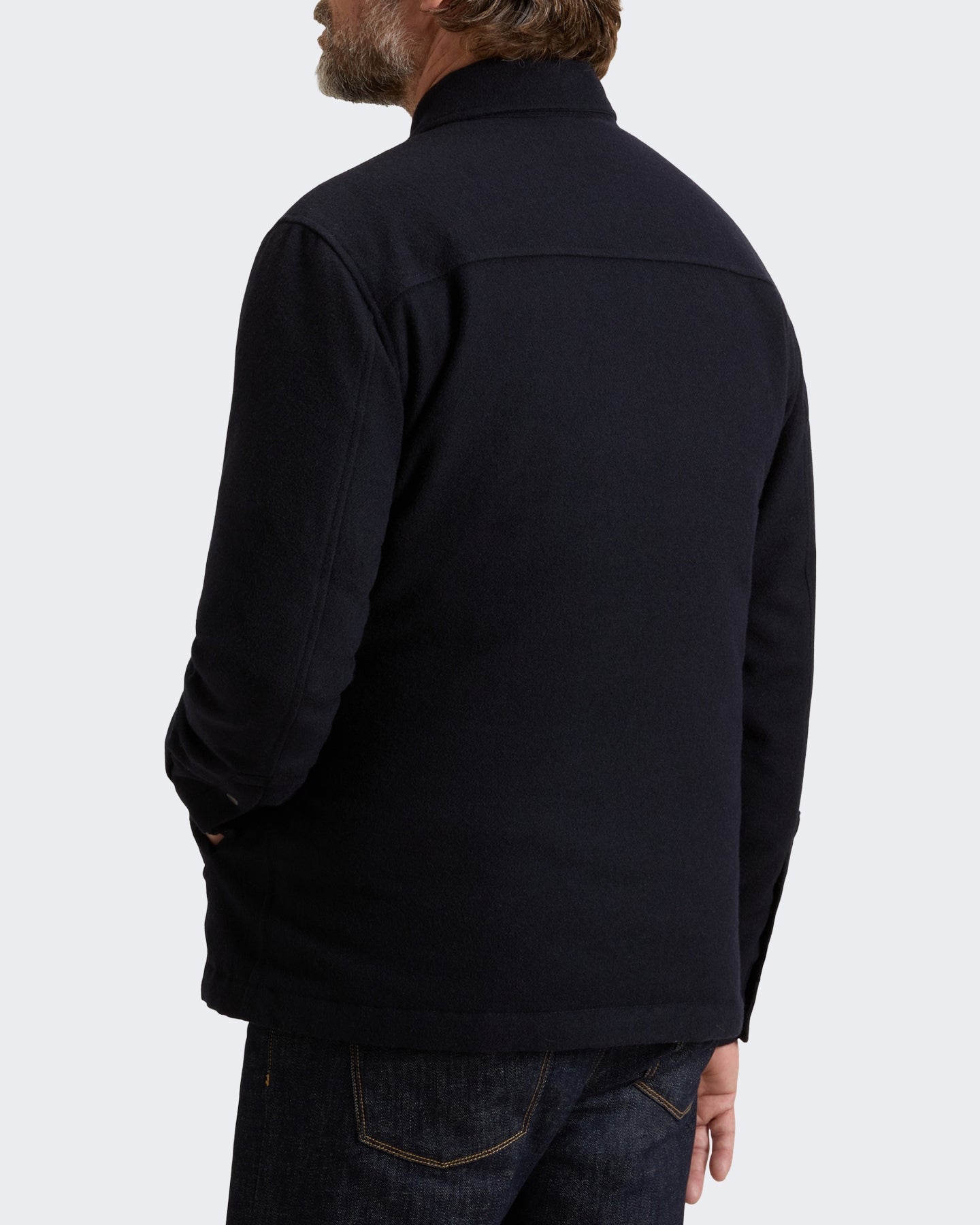 Men's Wool Alaskan shirt jacket Blue
