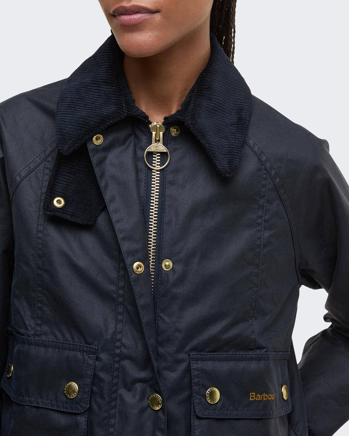 Dames Cropped Beadnell gewaxte Blauw