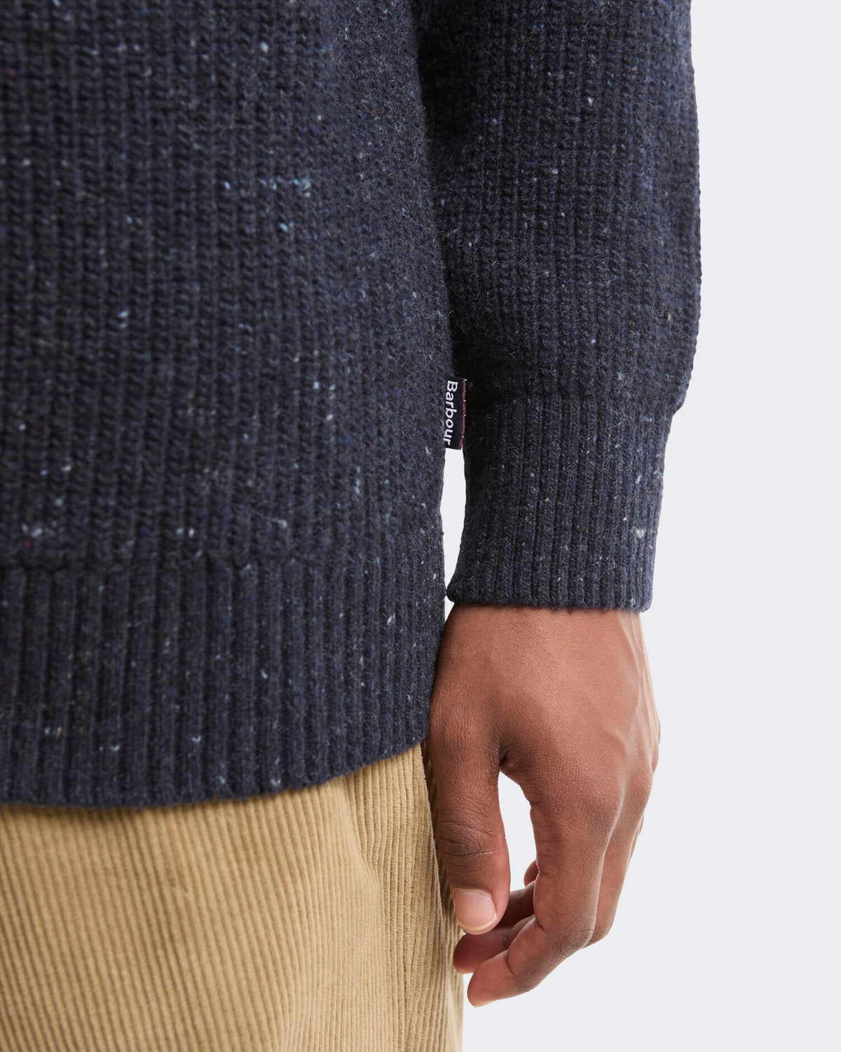 Men's Essentials gemêleerde Jumper met halve rits Blue
