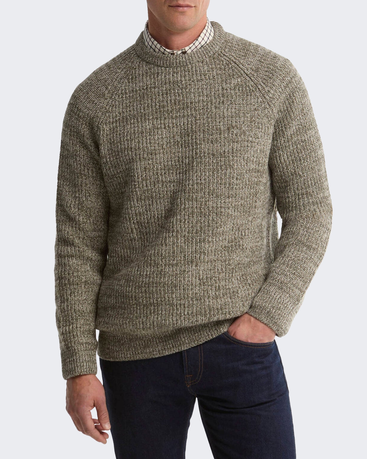 Men's Horseford Jumper met ronde hals Green