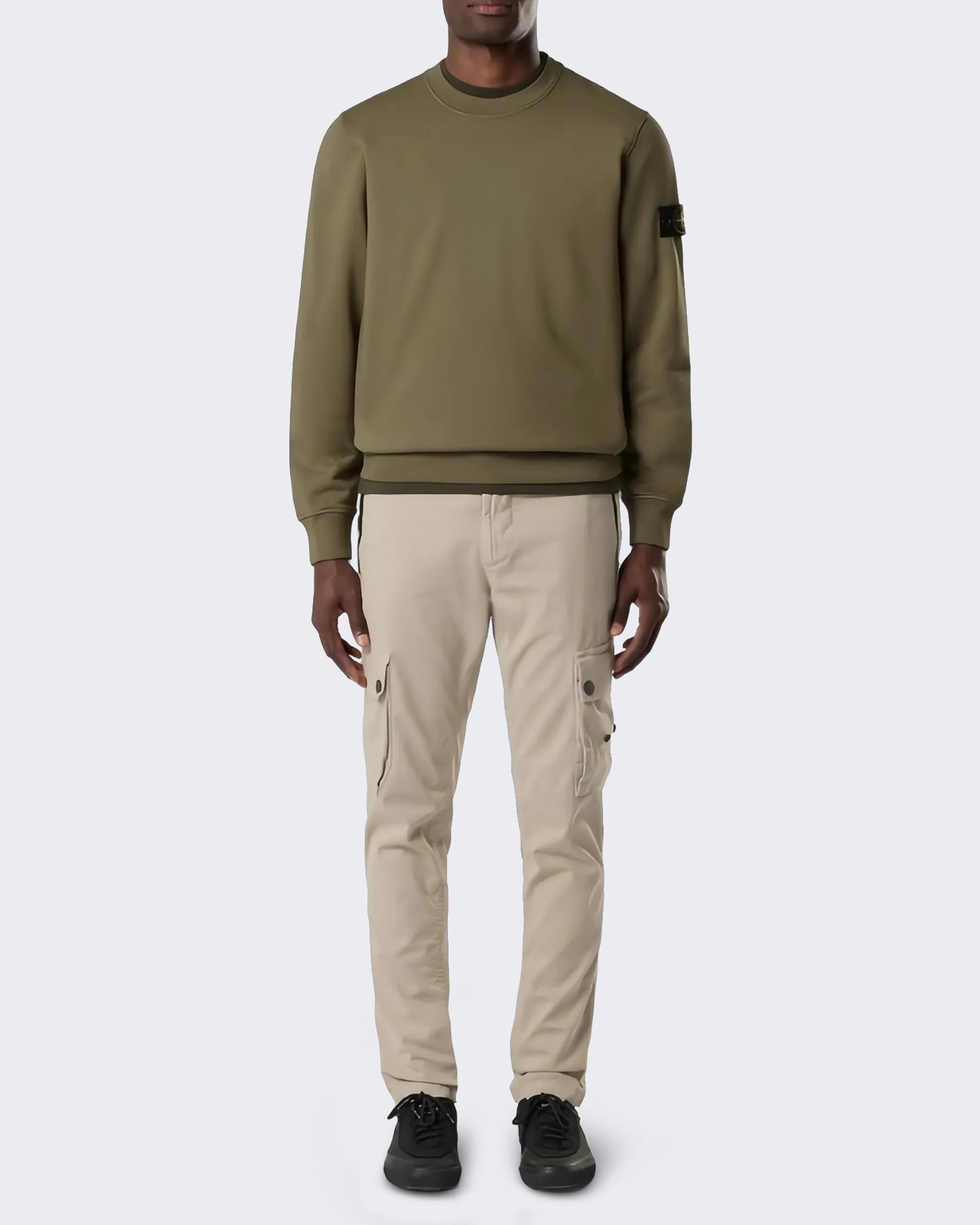 Heren Sweater met ronde hals Groen