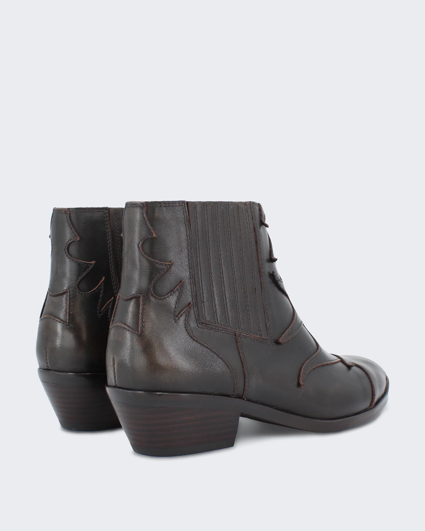 Dames Enkellaars met metalen details Beige